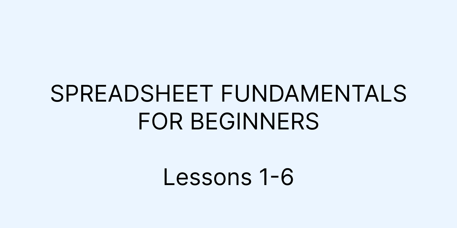 Cover Image for Spreadsheet Fundamentals